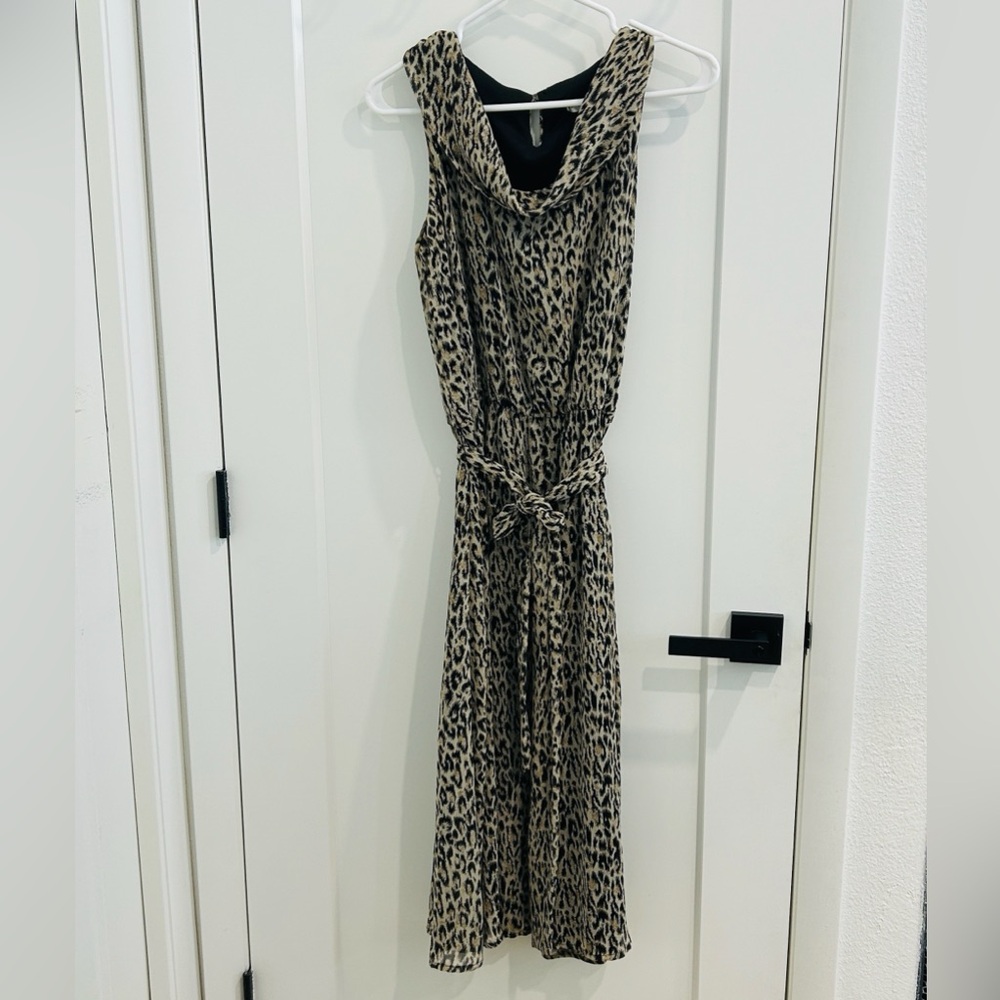 AA Studio Sleeveless Cowl Neck Animal Print Dress |Size 6 - Picture 9 of 9